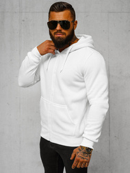 Sweatshirt Homme Blanc OZONEE JS/2008Z