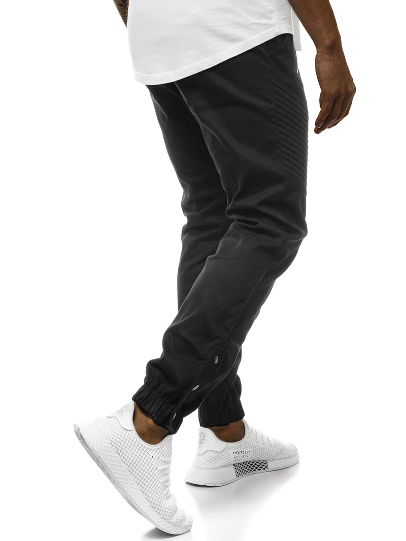 Pantalon Chino Jogger Homme Noir OZONEE A/0952