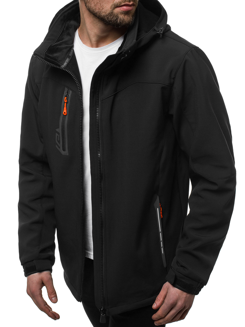 Veste Homme noir et orange OZONEE GE/12268