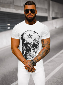T-shirt Homme Blanc OZONEE O/T121/1Z