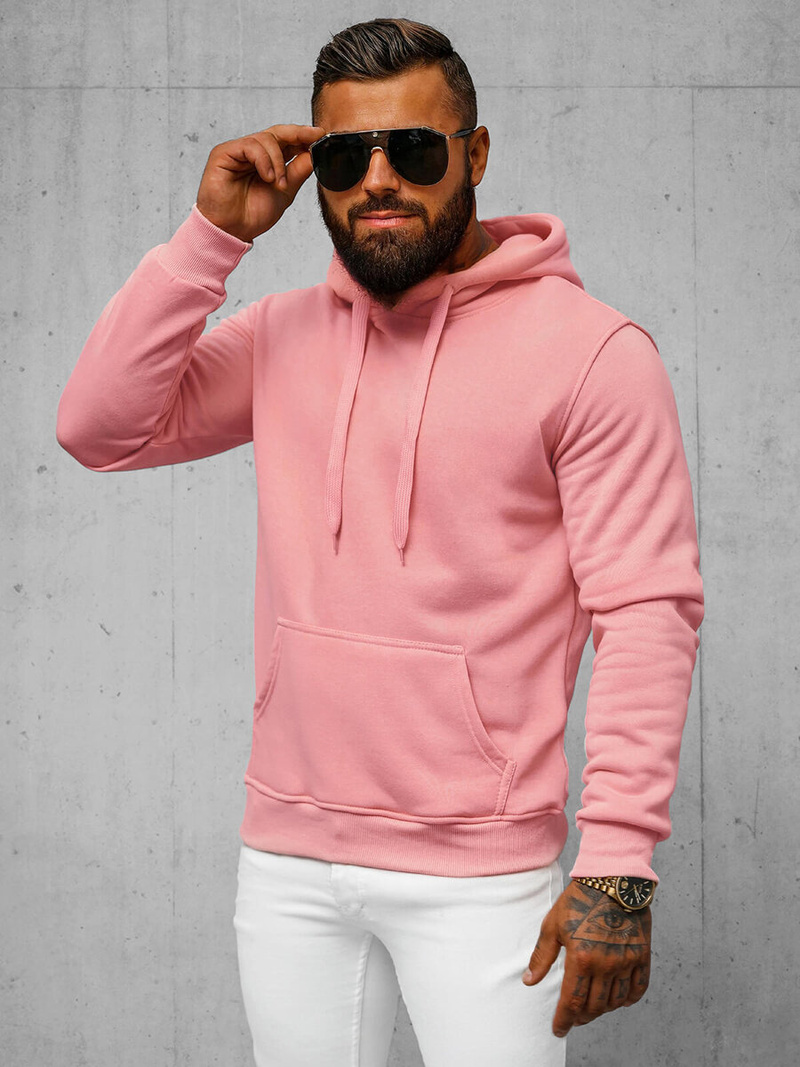 Sweatshirt Homme rose poudré OZONEE JS/2009Z