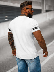 T-shirt Homme Blanc OZONEE O/8T1275/1