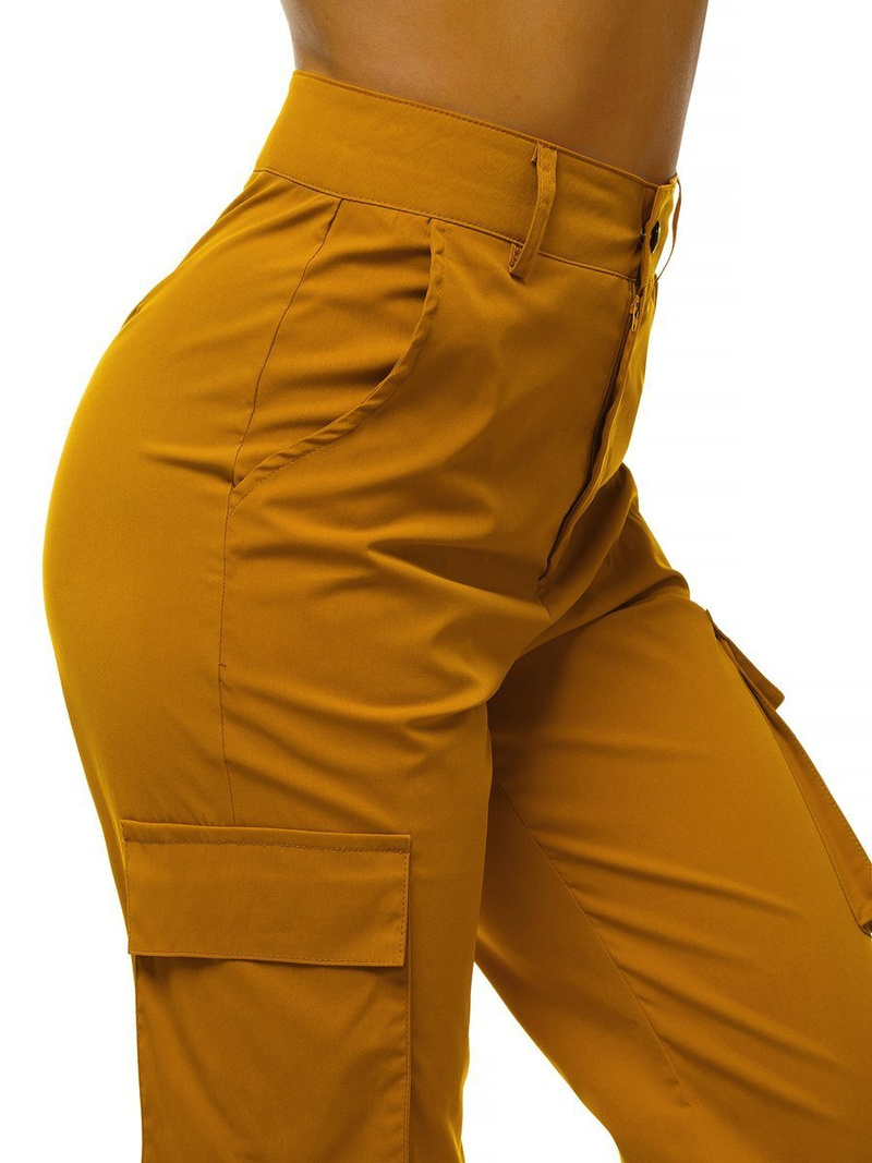 Pantalon jogger femme Jaune OZONEE O/HM002
