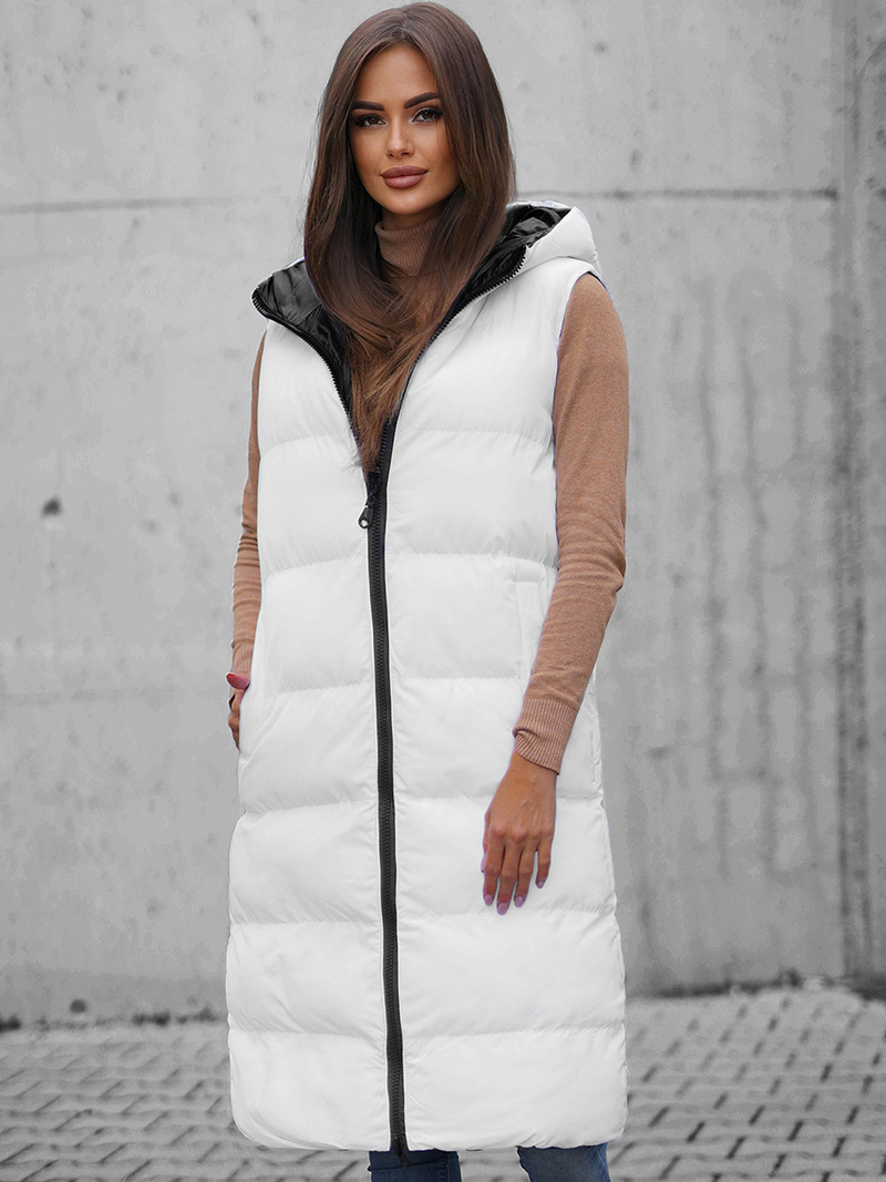 Gilet femme réversible blanc OZONEE JS/5M755/281Z