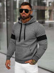 Sweatshirt à capuche homme gris foncé OZONEE JS/8B1321/5