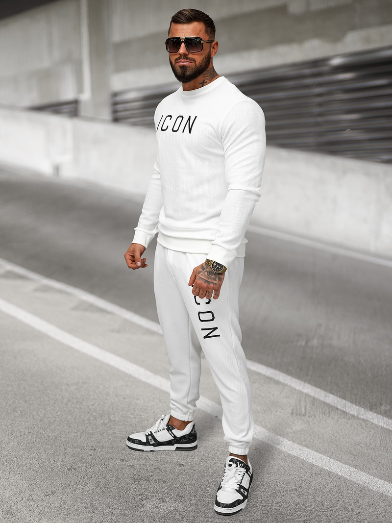Pantalon de Survêtement Homme Blanc OZONEE O/D9125Z