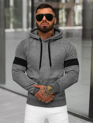 Sweatshirt à capuche homme gris foncé OZONEE JS/8B1321/5