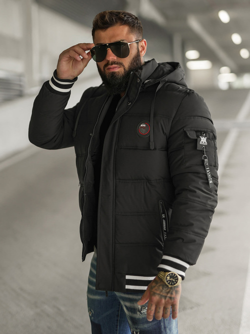 Veste homme noir OZONEE JS/57M7501/392Z