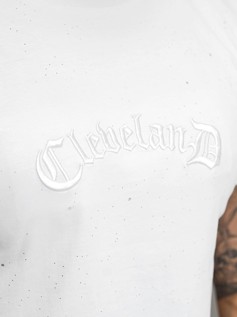 T-shirt Homme Blanc OZONEE O/QQ1386