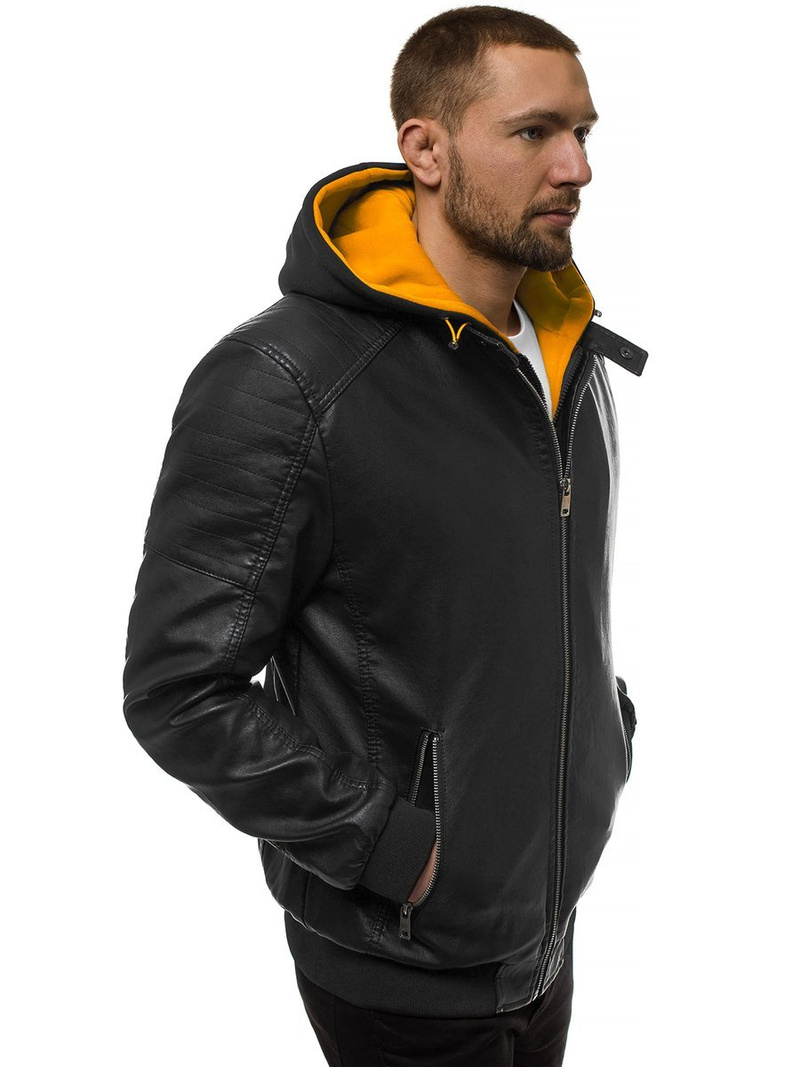 Veste Homme noir et jaune OZONEE N/6132Z