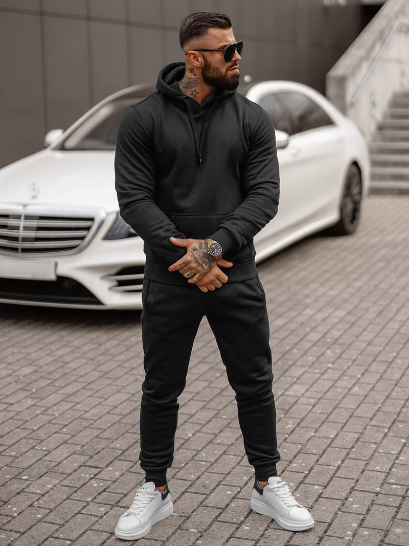 Survêtement Homme Noir OZONEE JS/68C10381/3Z