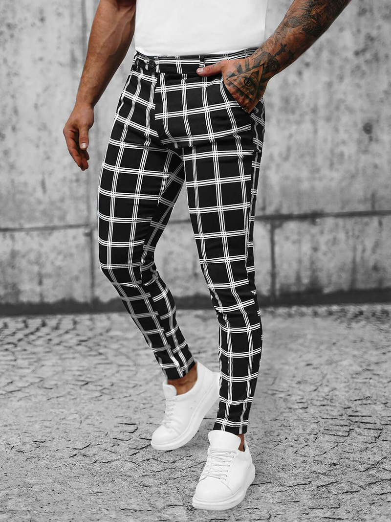 Pantalon Chino Homme Noir OZONEE O/P4029