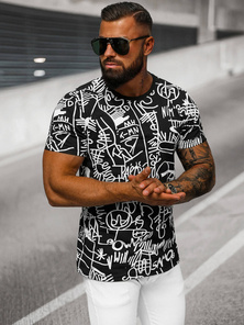 T-shirt Homme Noir OZONEE O/T1269/3