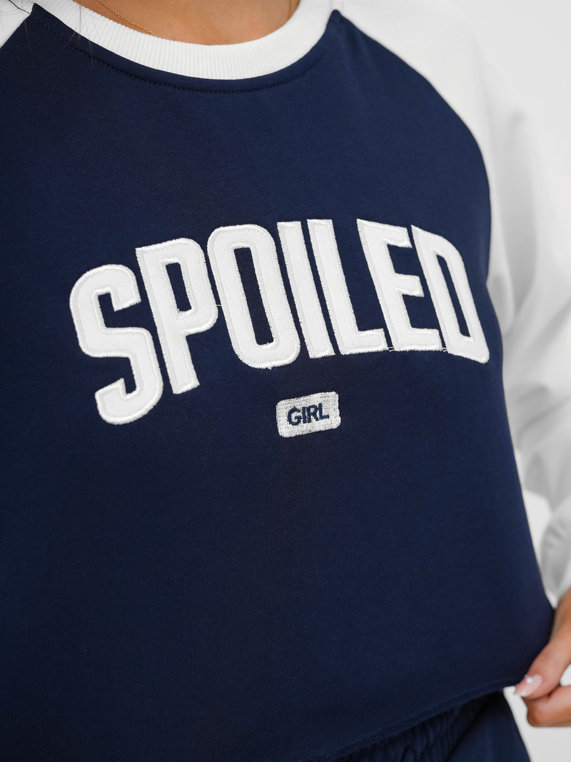 Ensemble de survêtement deux pièces marine-blanc OZONEE JS/M58631AB