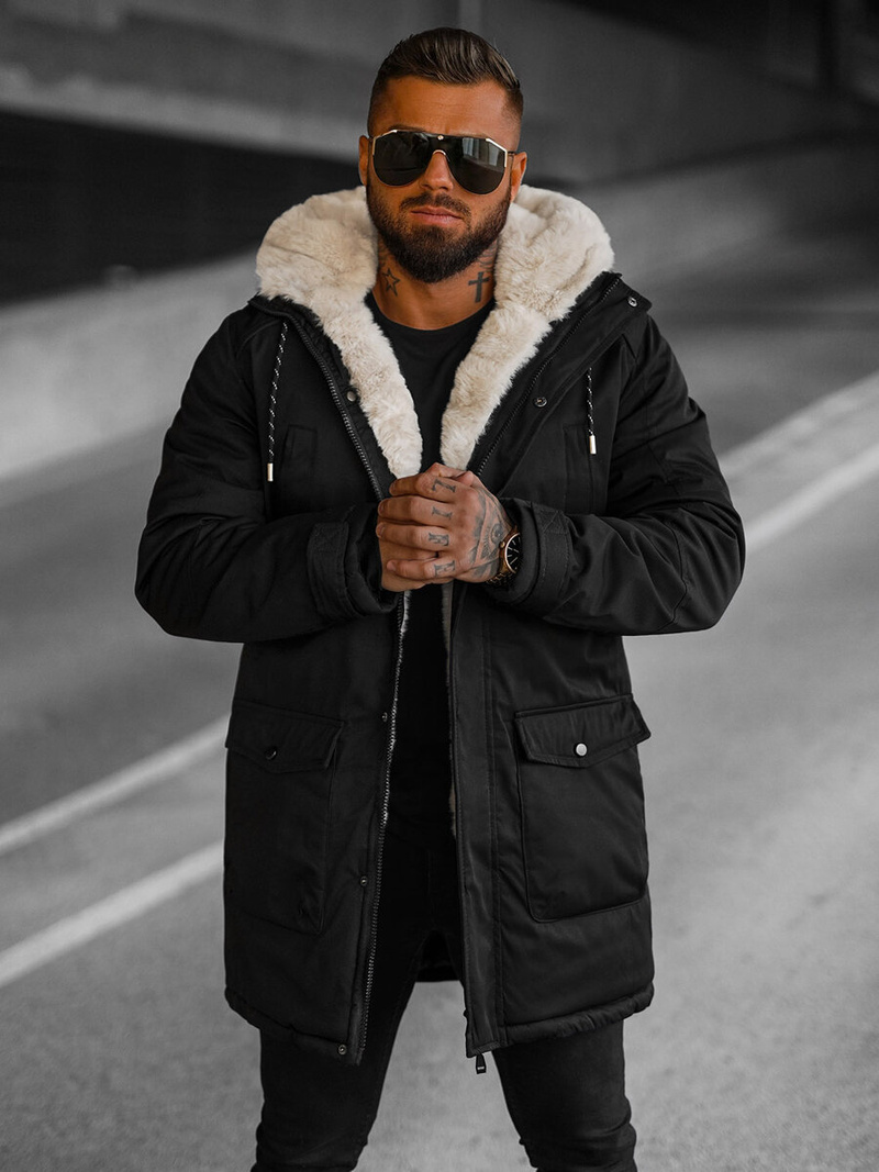 Veste D'hiver Noir OZONEE JS/5M120/392Z