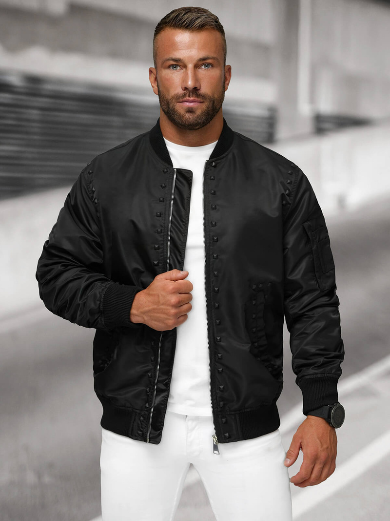Veste Homme Noir OZONEE O/8905Z