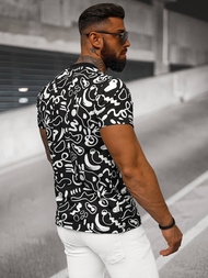 T-shirt Homme Noir OZONEE JS/8T1205/3