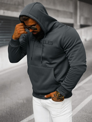 Sweatshirt à capuche homme gris foncé OZONEE JS/27B6507/5