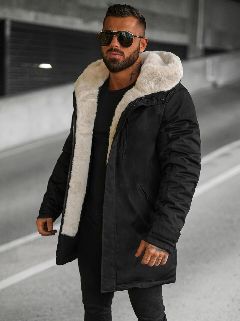 Veste D'hiver Noir OZONEE JS/22M316/392Z