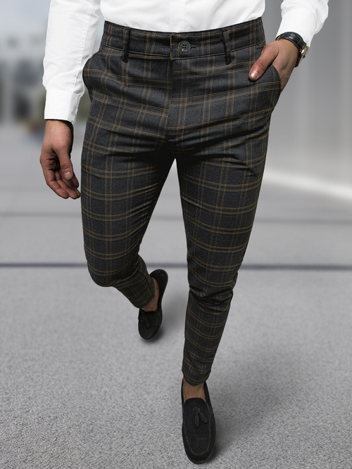 Pantalon Chino Homme Gris foncé OZONEE DJ/5632