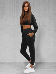 Ensemble de survêtement deux pièces noir OZONEE JS/8C68/3Z