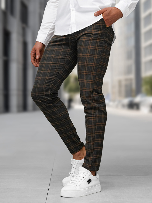 Pantalon Chino Homme Gris Foncé OZONEE DJ/5632Z