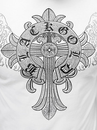 T-shirt Homme Blanc OZONEE NB/MT3037Z