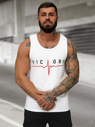 T-shirt Homme Blanc OZONEE JS/8B1703/1Z