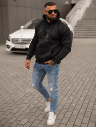 Sweatshirt à capuche homme noir OZONEE JS/8B1356/3