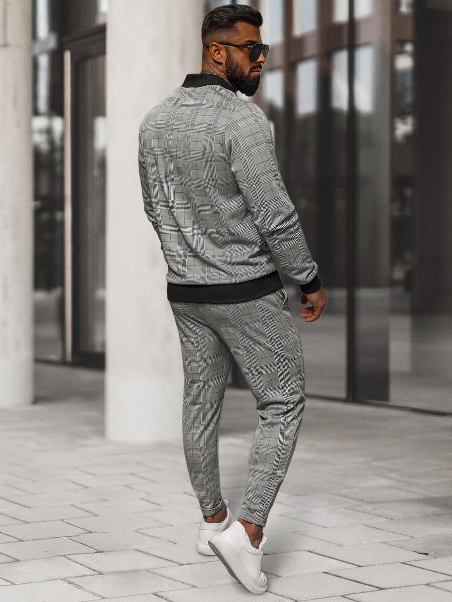 Ensemble homme noir veste et pantalon chino OZONEE O/3C107