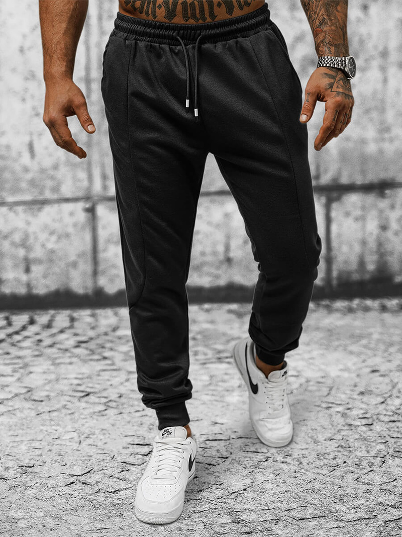 Pantalon de Survêtement Homme Noir OZONEE JS/8K183
