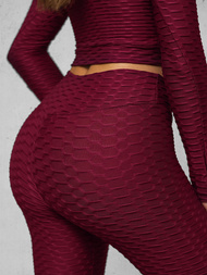 Ensemble de survêtement deux pièces bordeaux OZONEE O/22060Z