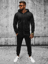 Survêtement homme en velours noir OZONEE JS/8C1169/3
