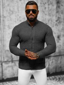 Pullover Homme Gris Foncé OZONEE NB/MM6020/3