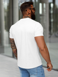T-shirt Homme Blanc OZONEE O/QQ1390