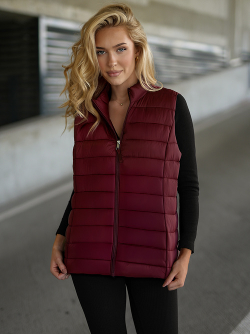 Gilet femme bordeaux OZONEE JS/11Z8223