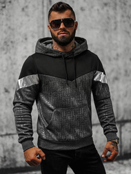 Sweatshirt à capuche homme gris foncé OZONEE O/3A77