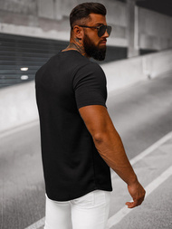 T-shirt homme noir et blanc OZONEE O/7776T