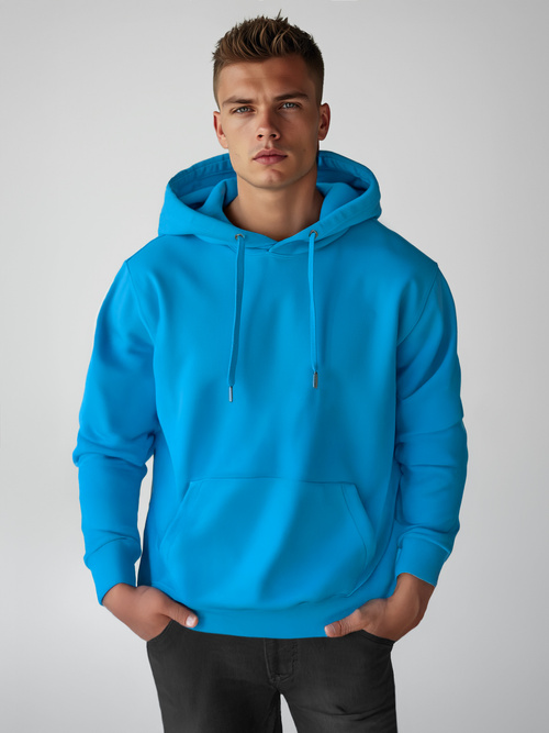 Sweatshirt Homme bleu ciel OZONEE JS/2009Z