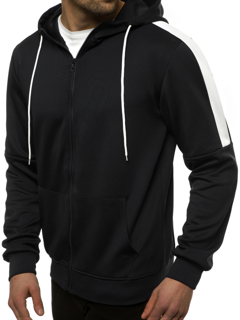Sweatshirt Homme Noir OZONEE JS/99005
