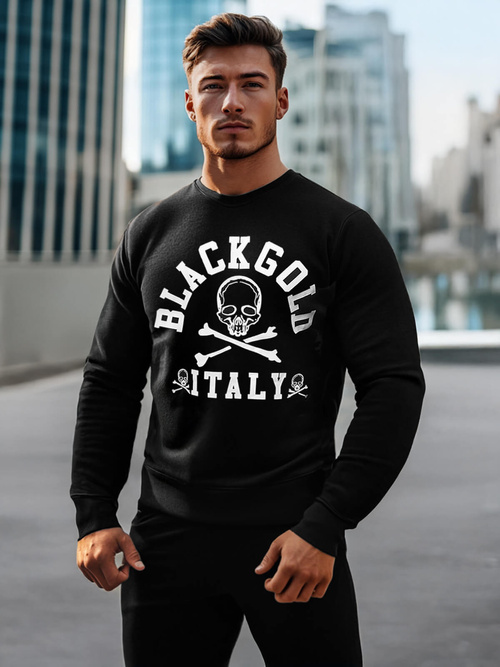 Sweatshirt Homme Noir OZONEE NB/MF2013Z