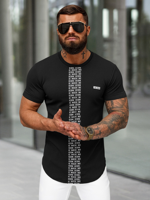 T-shirt Homme Noir OZONEE O/B1211