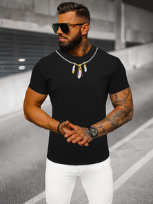 T-shirt Homme Noir OZONEE NB/MT3051Z