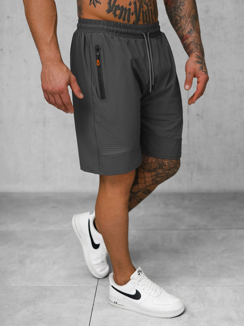 Shorts de sport pour hommes gris foncé OZONEE JS/12K1801/5