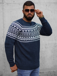 Pullover Homme Bleu Foncé OZONEE O/H9300