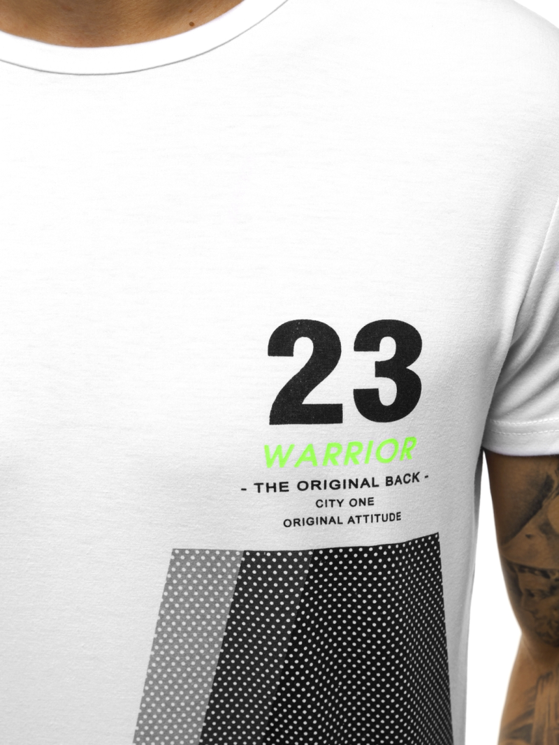 T-Shirt Homme Blanc OZONEE JS/SS10932