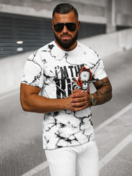 T-shirt Homme Blanc OZONEE JS/Y70028