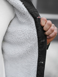 Veste en jean Homme noir OZONEE NB/MJ517NZ