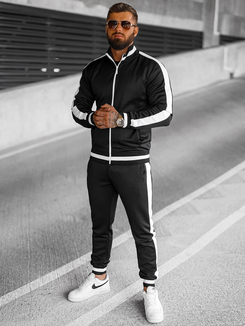 Survêtement Homme Noir OZONEE JS/8C99/3Z