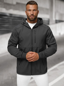 Veste softshell hommes gris foncé OZONEE JS/27B6529/5